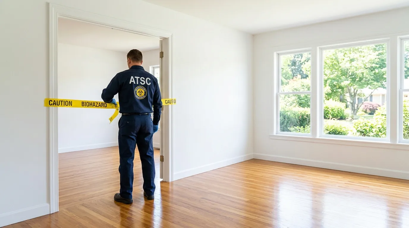 Certified biohazard cleanup crew performing Trauma Scene Cleanup in Salem